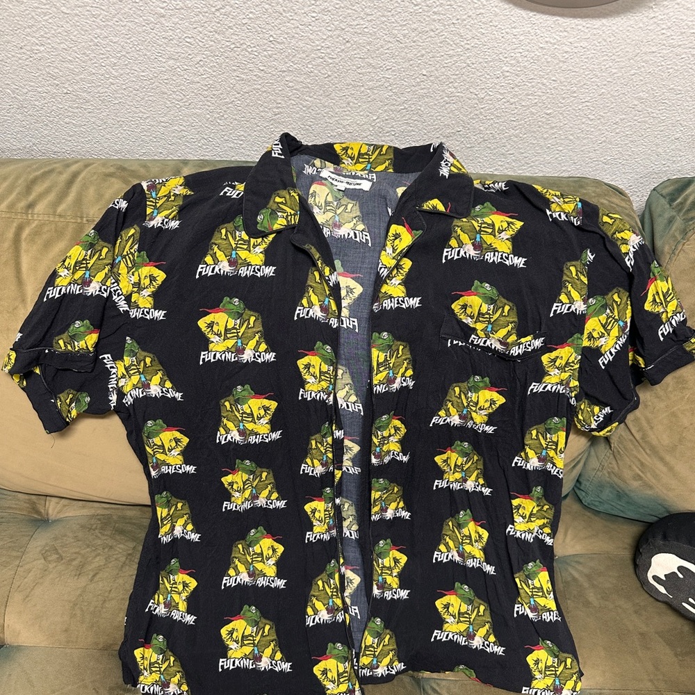 Fucking Awesome Graphic Shirt - Black and Yellow
